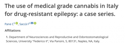 The use of medical grade cannabis in Italy for drug-resistant epilepsy - Cannabiscienza