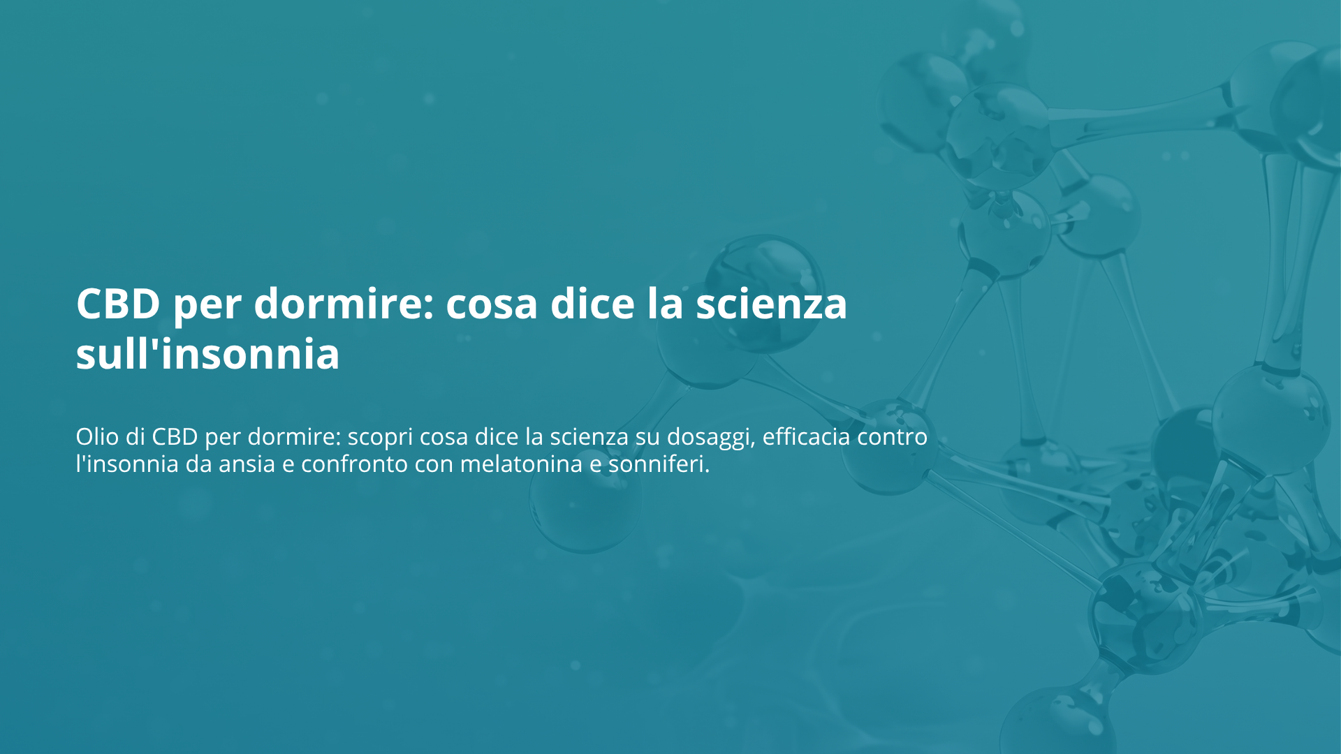 CBD per dormire
